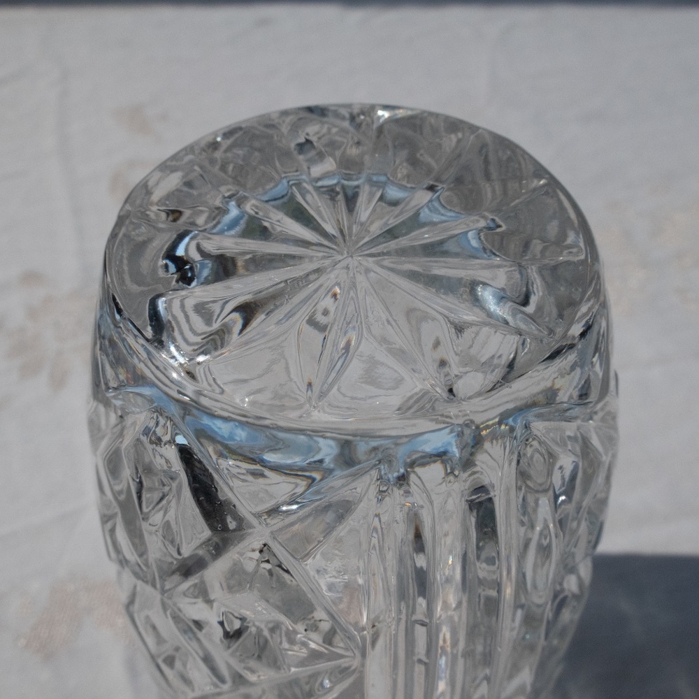 Crystal Flower Vase By Anna Hutte, Vintage - Picture 8 of 12